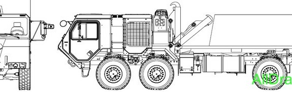 Oshkosh HEMTT A3 2007 чертежи (рисунки) грузовика